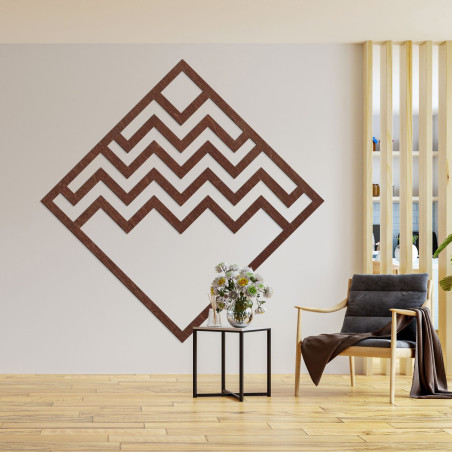 Wooden geometric decoration square - FORNET