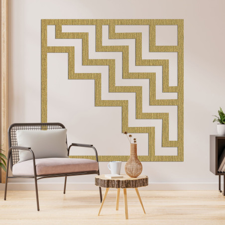 Wooden geometric decoration square - FORNET