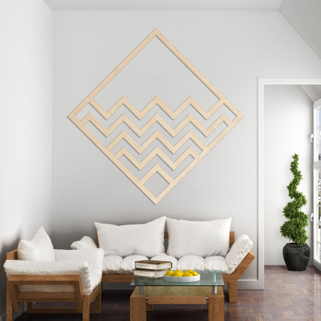 Wooden geometric decoration square - FORNET