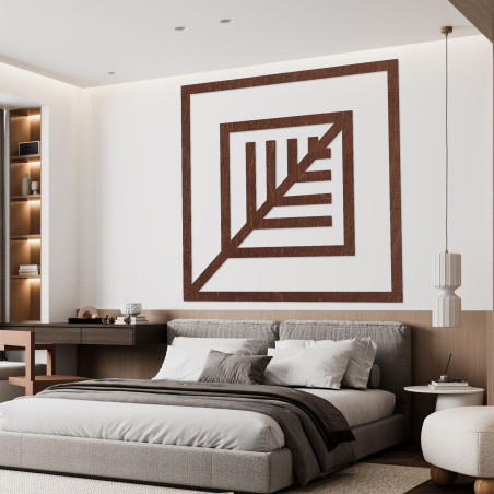 Wooden decoration leaf square - ATALY