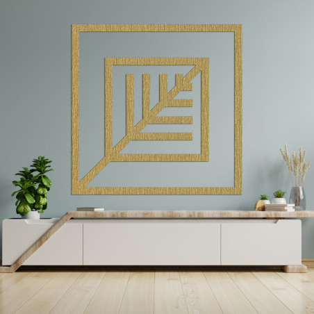 Wooden decoration leaf square - ATALY