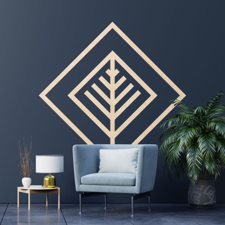 Wooden decoration leaf square - ATALY
