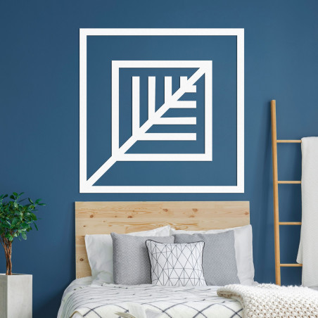 Modern geometric wooden wall decoration for a stylish interior