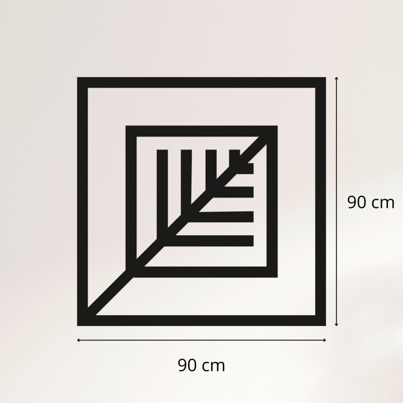 Geometric wooden picture with minimalist design for the wall