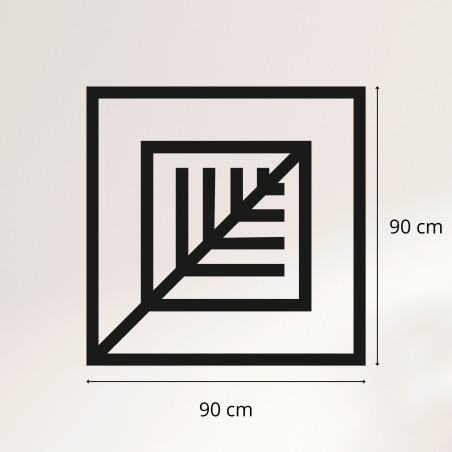 Geometric wooden picture with minimalist design for the wall