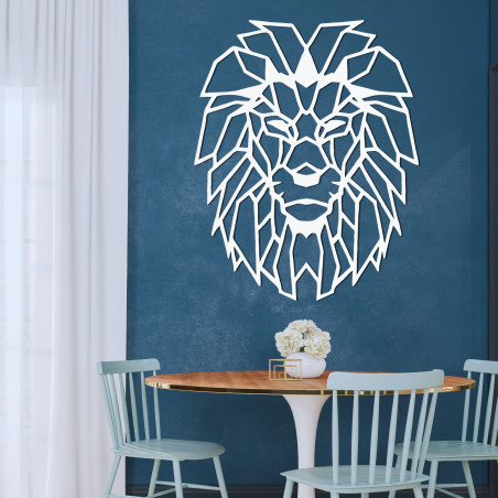 Wooden wall decoration geometric lion silhouette - LEONIS