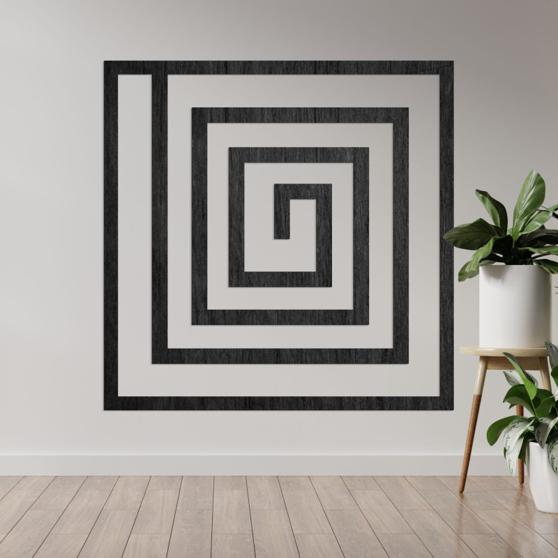 Wooden spiral decoration