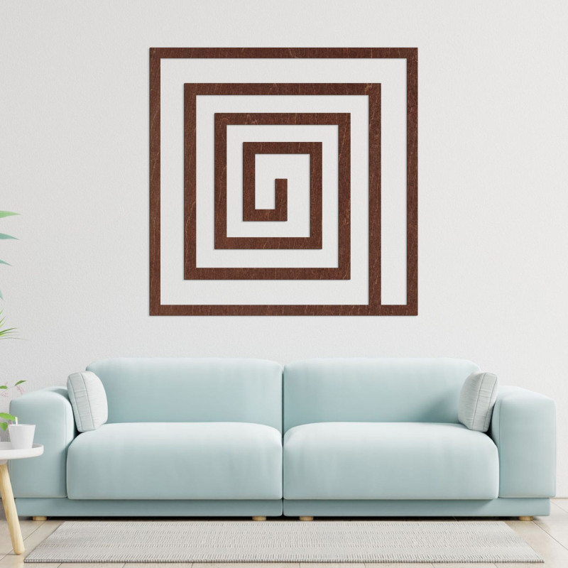 Wooden decoration spiral - SQUARIL