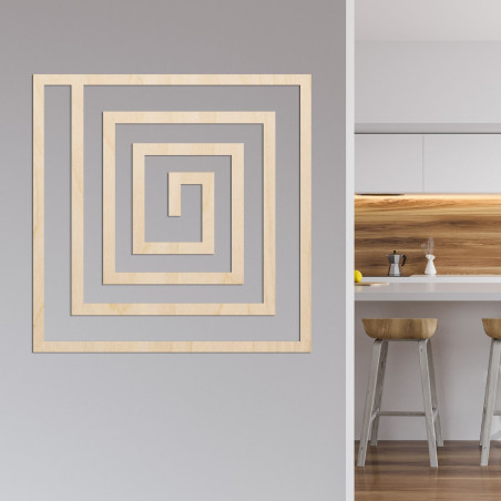 Wooden decoration spiral - SQUARIL