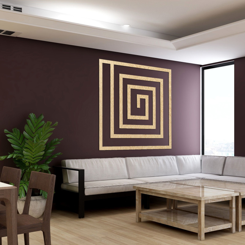 The spiral form brings a sense of continuity and fluidity to the space, while remaining visually clean and organized.