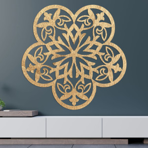 Wooden wall decoration mandala silent flower - FLORIVA 2