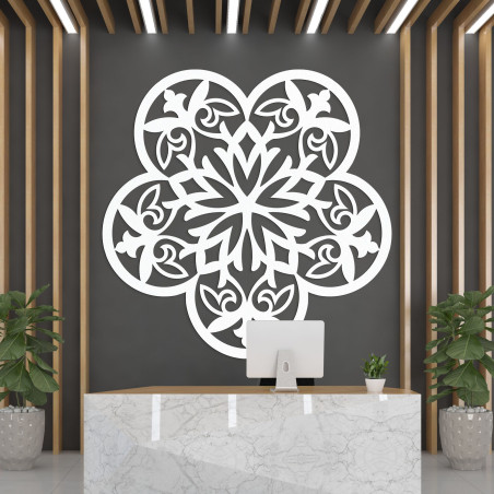 Wooden wall decoration mandala mysterious flower - AURELIA