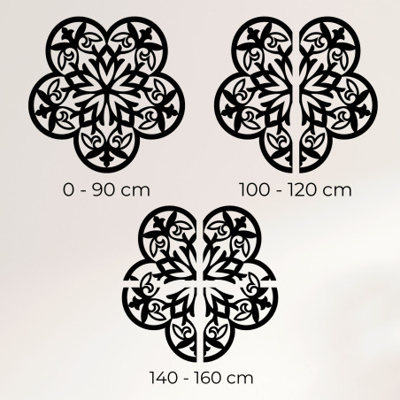 Wooden wall decoration mandala mysterious flower - AURELIA