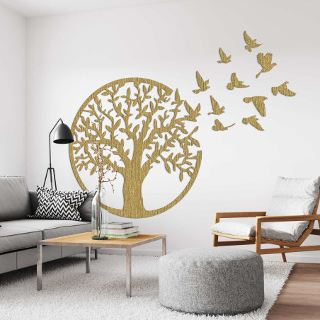 Wall decoration tree of life flying birds