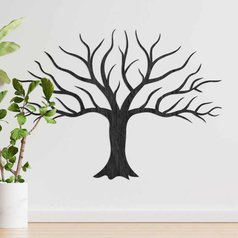 Wooden decoration wall painting of tree branches