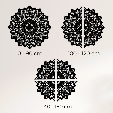 Carved wooden wall decoration mandala sun - SOLIS