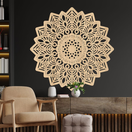 Wooden wall decoration mandala in the shape of the sun - IGNEUS Wooden wall decoration mandala in the shape of the sun - IGNEUS