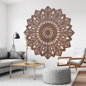 Wooden wall decoration mandala in the shape of the sun - IGNEUS 2
