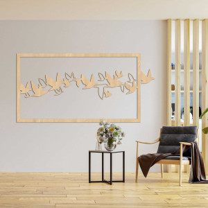 Wooden wall picture birds - RODDO 2