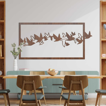 Wooden wall picture birds - RODDO