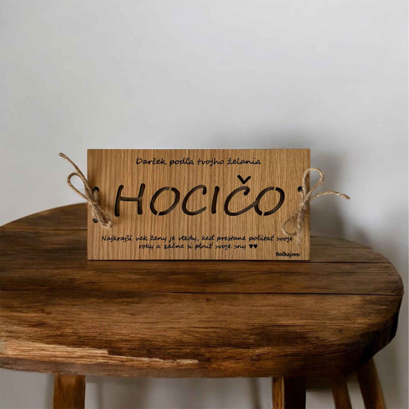 Wooden envelope for money HAT 20 x 10 cm