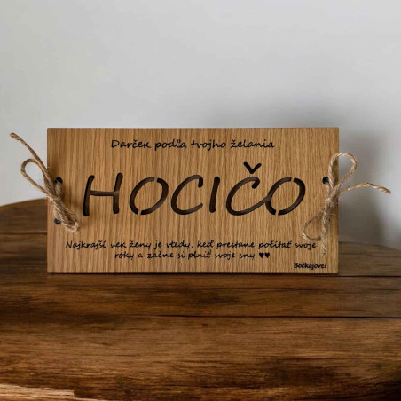 Wooden money envelope - ANY 20 x 10 cm