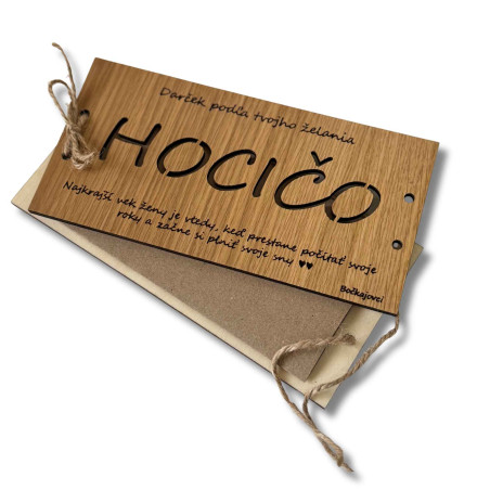 Wooden money envelope - ANY 20 x 10 cm