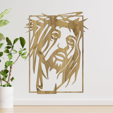 Wooden wall painting Jesus Christ - FAITHO