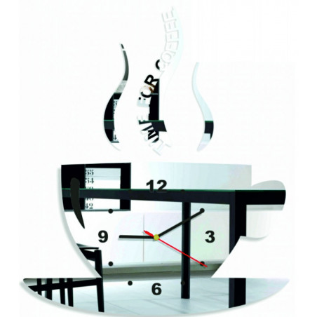 Modern wall clock made of plexiglass. Trendy wall clock as a gift. X-momo clock. PMMA Modern wall clock made of plexiglass. Trendy wall clock as a gift. X-momo clock. PMMA