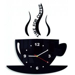 Modern wall clock made of plexiglass. Trendy wall clock as a gift. X-momo clock. PMMA