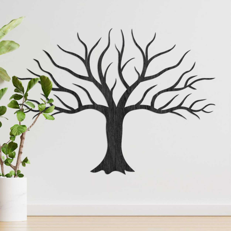 A modern wooden tree painting will create a harmonious atmosphere in any home