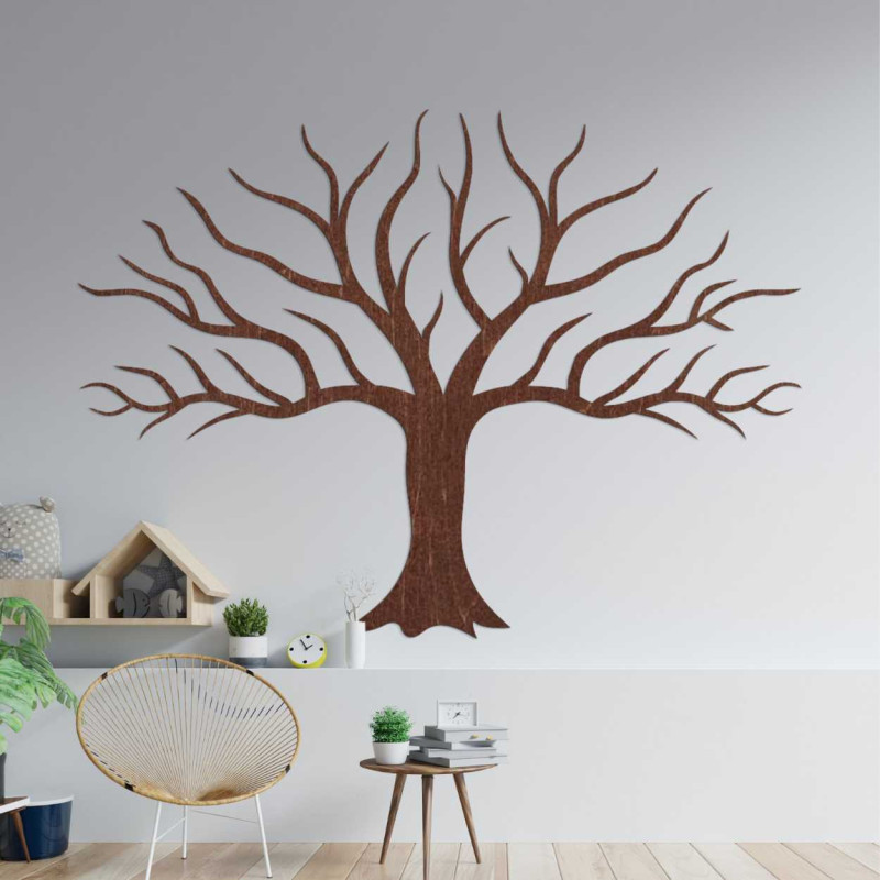 The minimalist wooden Tree of Life will give your interior an elegant natural look.