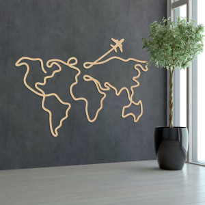 world maps connected in one elegant stroke create the impression of a continuous journey. 2