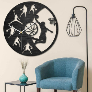 Wooden clock for kitchen