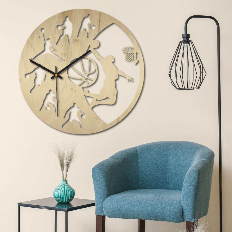 Wooden clock for kitchen