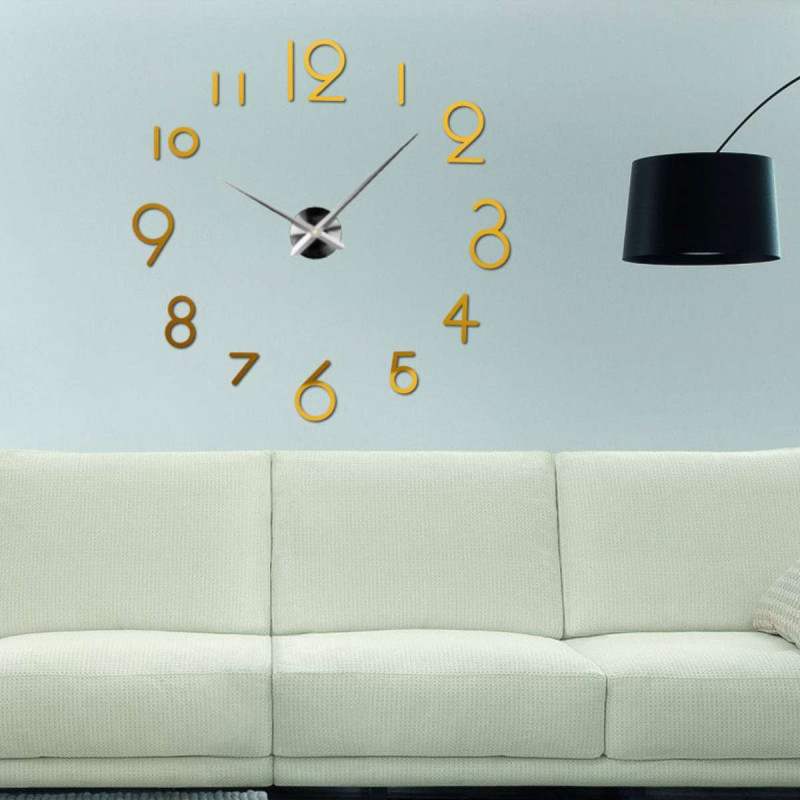 Black Wall Clock for Living Room