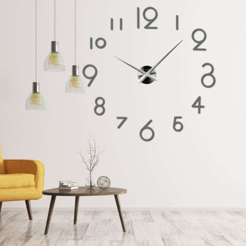 Black Wall Clock for Living Room
