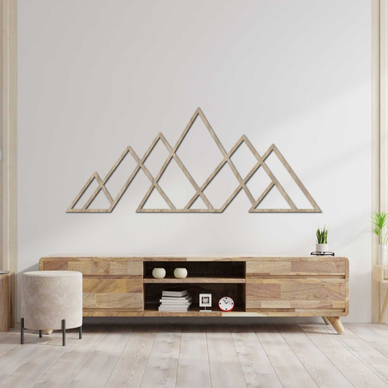 Minimalist black line mountain decoration for a modern interior