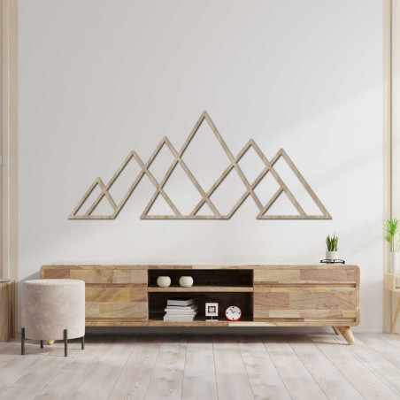 Minimalist black line mountain decoration for a modern interior