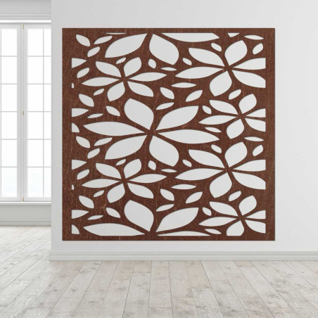 Wooden wall decoration flowers square- SAJFO