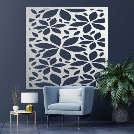 Wooden wall decoration flowers square- SAJFO