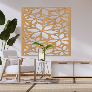 Wooden flower picture square - BOTANICA 2