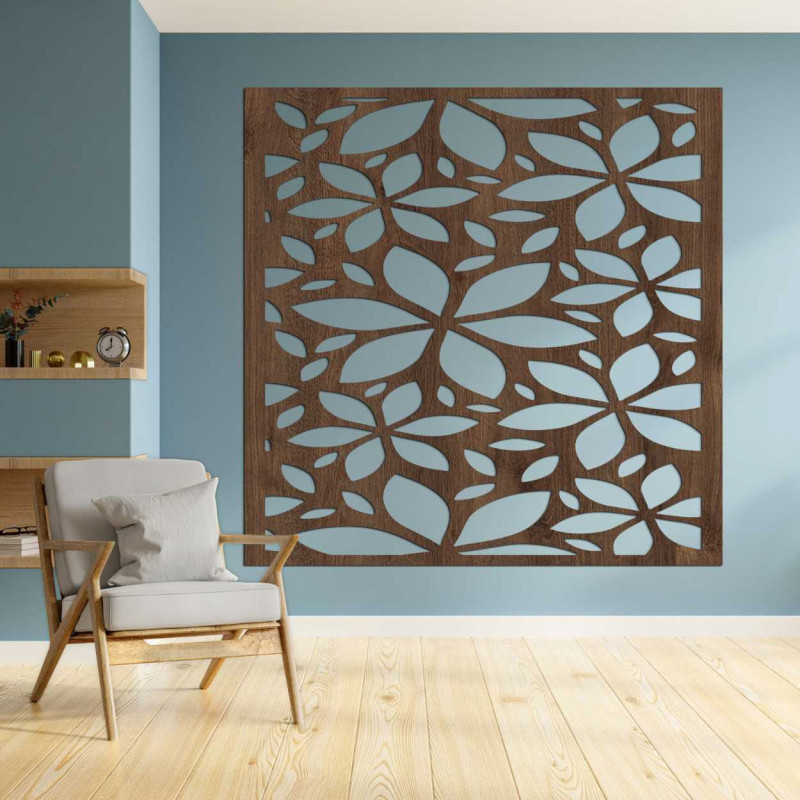 Wooden flower picture square - BOTANICA