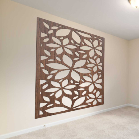 Wooden flower picture square - BOTANICA