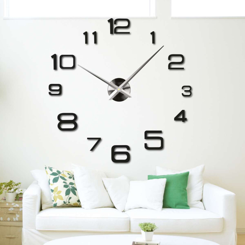Sticker clock on the wall DIY