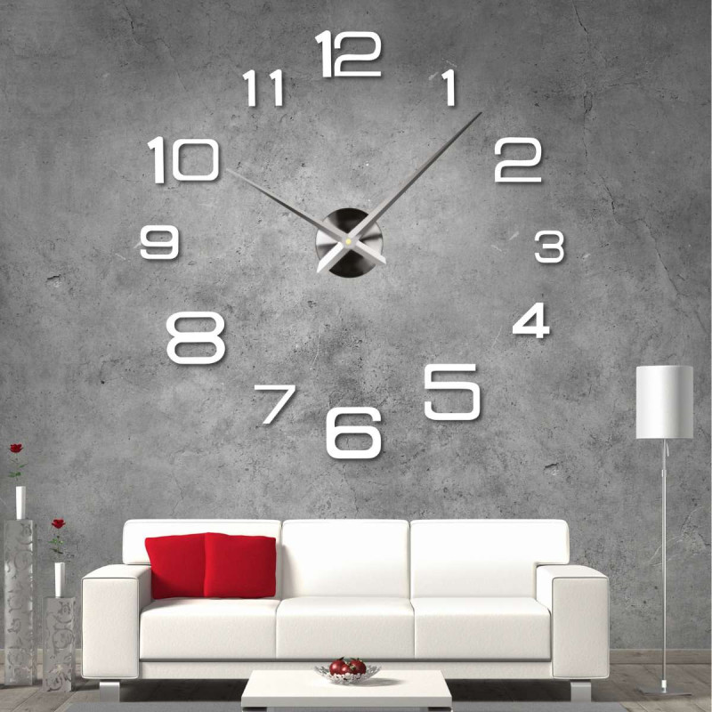 DIY adhesive wall clock