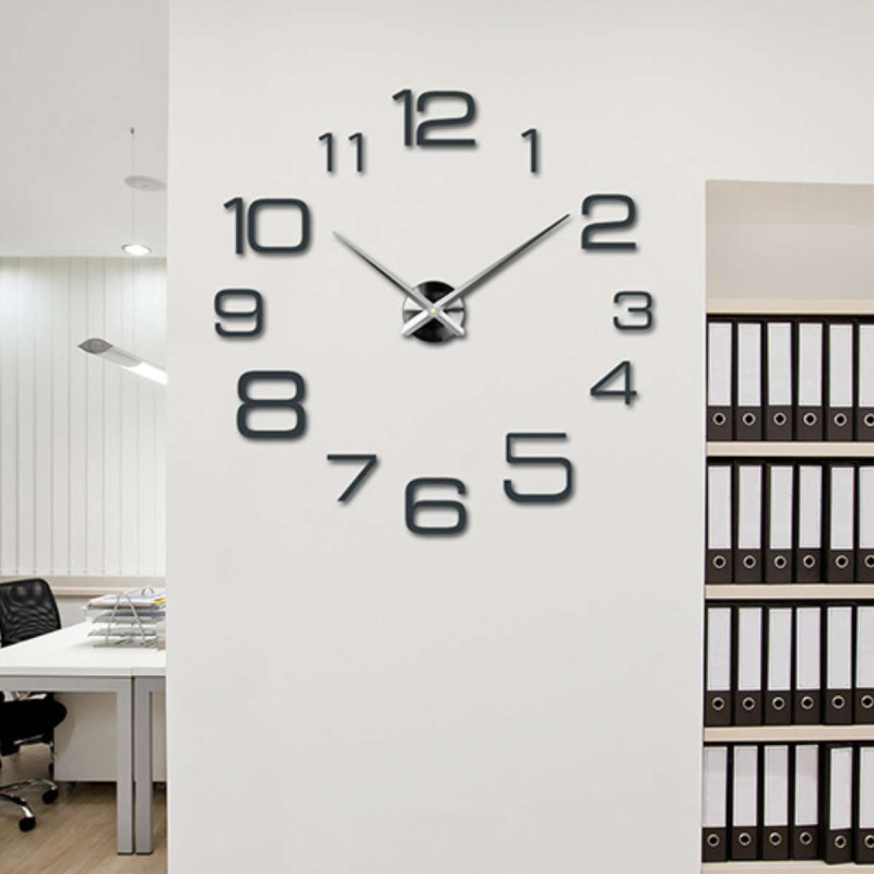 Sticker clock on the wall DIY
