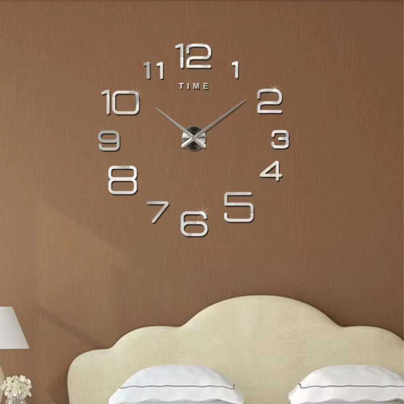 Sticker clock on the wall DIY