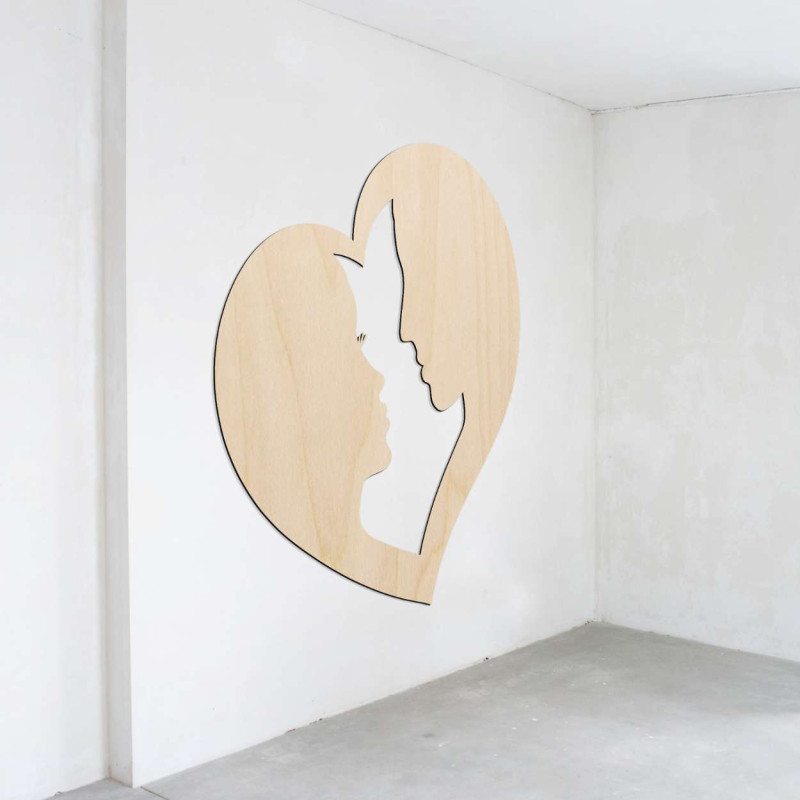 wall painting couple in love in the heart