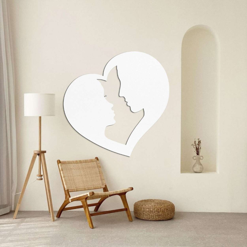 wall painting couple in love in the heart